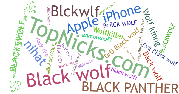 Surnoms pour Blackwolf