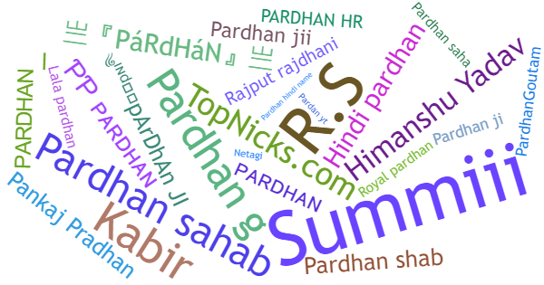 Surnoms pour Pardhan