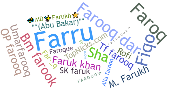 Surnoms pour Farooq