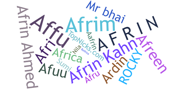 Surnoms pour Afrin