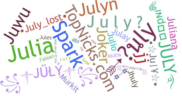 Surnoms pour July